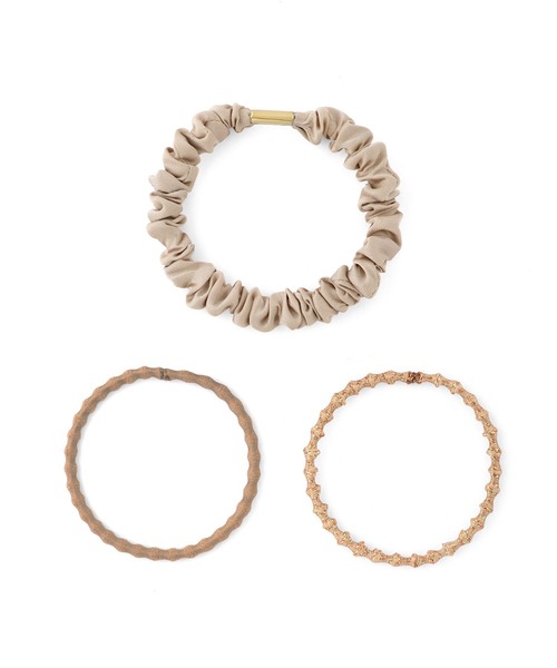 シュシュ  ヘアゴム  ビーズ  スモーク/ブラウン シュシュ ヘアゴム ビーズ スモーク/ブラウン