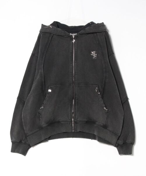 パーカー SUPPLIER/サプライヤー/Fire Bones Layered Slev Zip Hoodie レディース メンズ SUPPLIER パーカー SUPPLIER/サプライヤー/Fire Bones Layered
