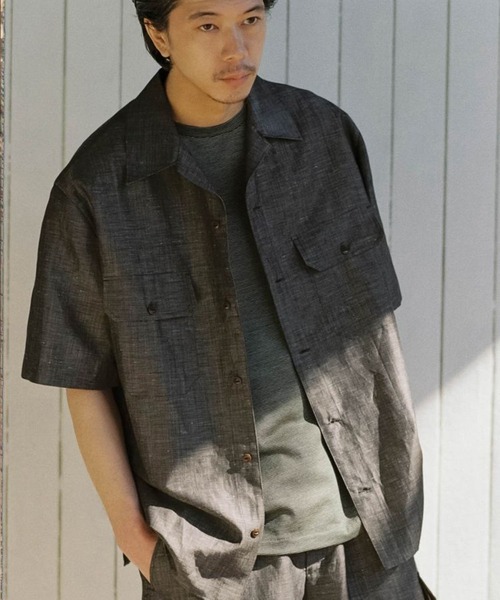 トップス LIDNM LINEN WOOL PIN HEAD SHIIRT LIDNM（リドム）の「LINEN WOOL PINHEAD SHIRT（シャツ/ブラウス