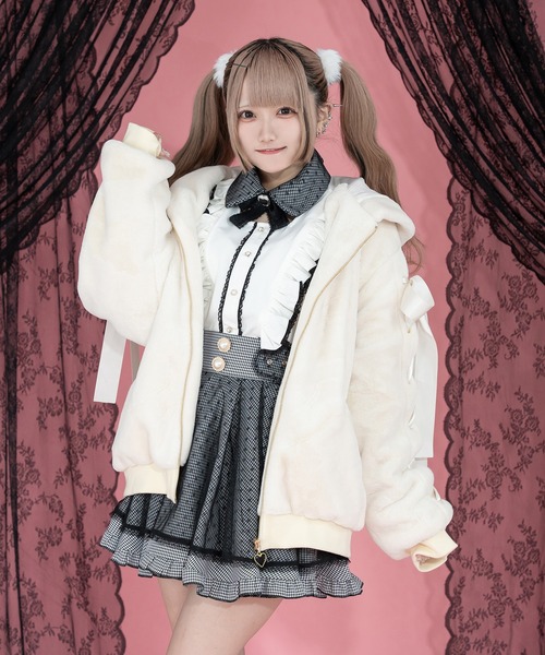 即日発送eyeellike21AWグレー フェイクファー 耳あて　y2k 00s yskma602570.jpg