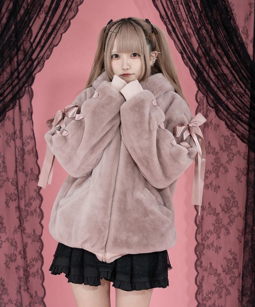 即日発送eyeellike21AWグレー フェイクファー 耳あて　y2k 00s trim_ofnls_item13896792a00a11e