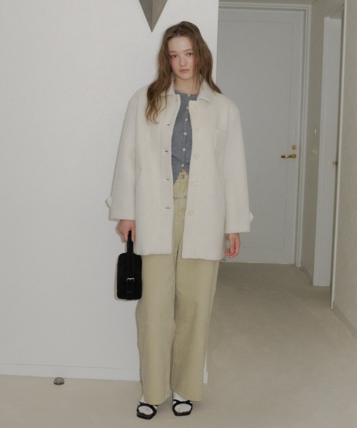 GIUNON | round collar wool coat / ラウンドカラーウールコート