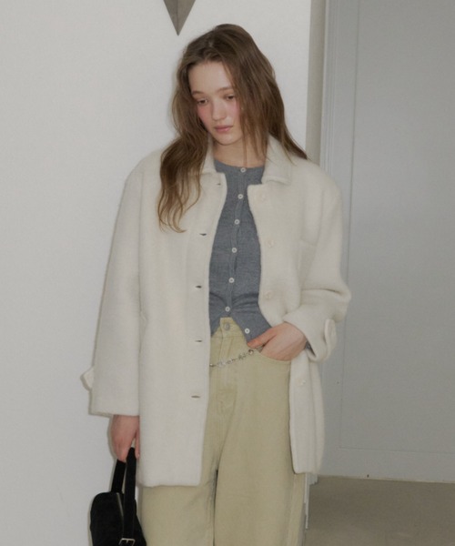 GIUNON | round collar wool coat / ラウンドカラーウールコート