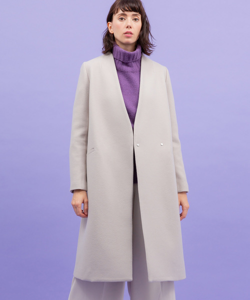 広告主 名前 接ぎ木 United Tokyo V ネック ノー カラー コート K Kacchan Jp