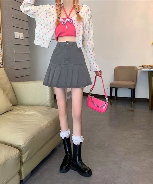 SILLY | デニムプリーツミニスカート - Buyee, an Online Proxy