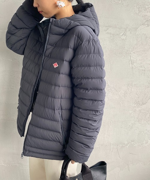 ダントンDanton ダウンジャケットフード付きXS チャコール