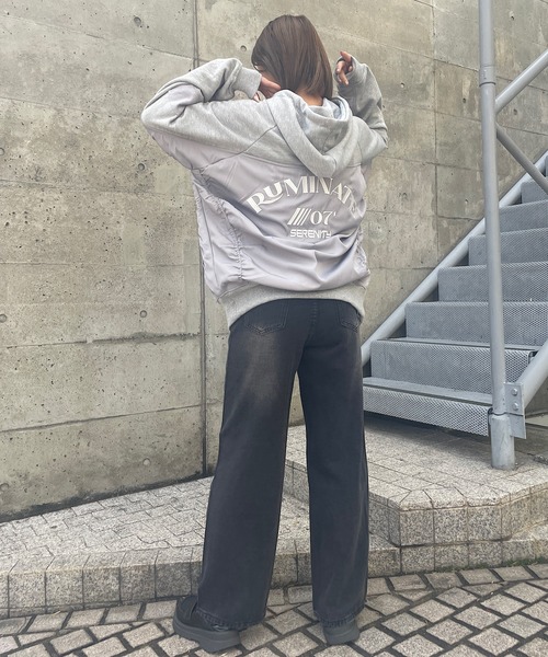 ROGER AND RAW | ラインストーンデニムストレートパンツ - Buyee
