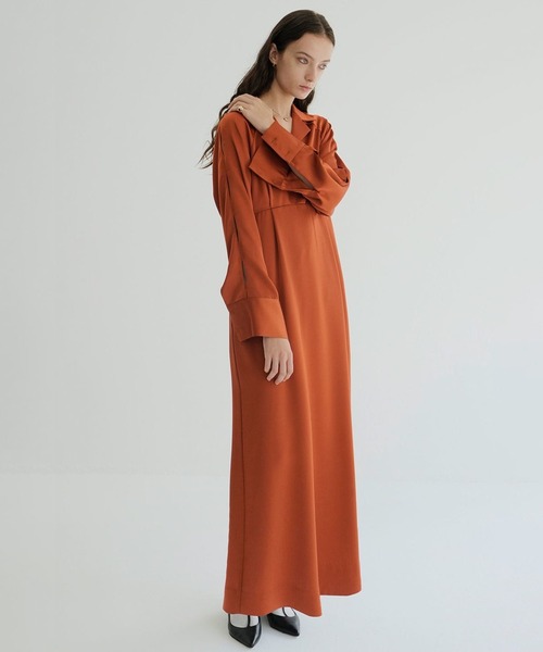 CLANE | SLIT HOLE SLEEVE SATIN ONEPIECE - Buyee, an Online Proxy 