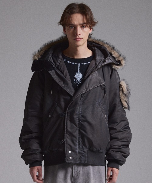 SUZUKI TAKAYUKI | stand-fall-collar coat - Buyee, an Online Proxy