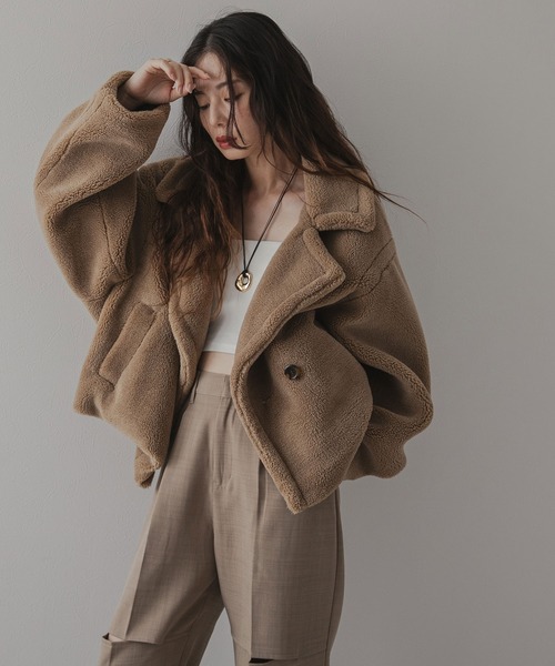 rectangle テディベアショートコート rectangle テディベアテントコート