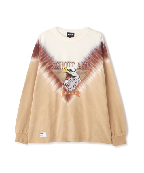 Schott ショット ロングTシャツ タイダイ イーグル トップス Schott N.Y.C ショット TIE-DTE EAGLE ロングTシャツ タイダイ