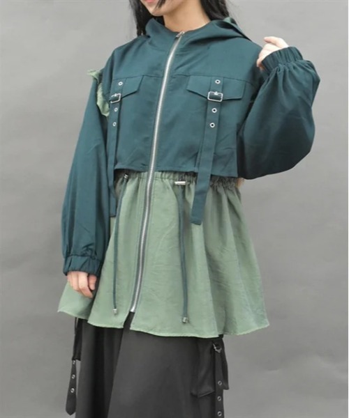 ダークコア axes femme POETIQUE ミリタリーフーディーブルゾン AXES FEMME POETIQUE | ミリタリーフーディーブルゾン - Buyee