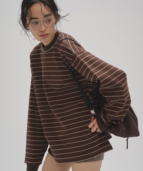 todayful Border Long T-shirts グレー TODAYFUL Border Long T-shirts ボーダーロングTシャツ