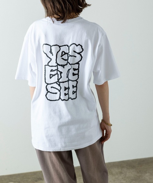 YESEYESEE】 ロンT 長袖 イェスアイシー YES EYE SEE ホワイト 長袖T