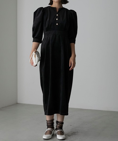 BONLECILL NOIR | 【BONLECILL noir】サテンビッグリボン パールボタン