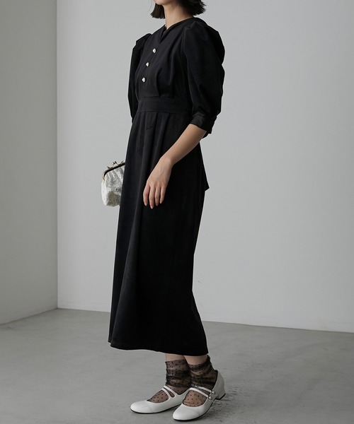 BONLECILL NOIR | 【BONLECILL noir】サテンビッグリボン パールボタン