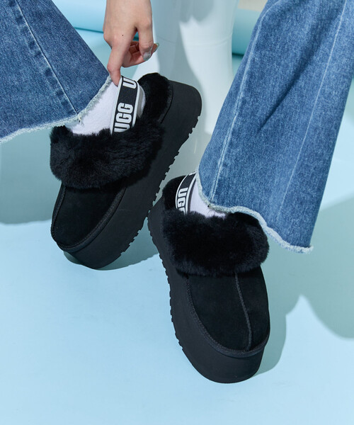 UGG Funkette ブラック23cm UGG オーストラリア FUNKETTE黒ムートン