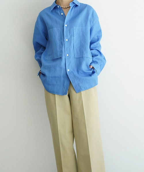 STILL BY HAND | 【STILL BY HAND】Garment-dye over shirt - Buyee