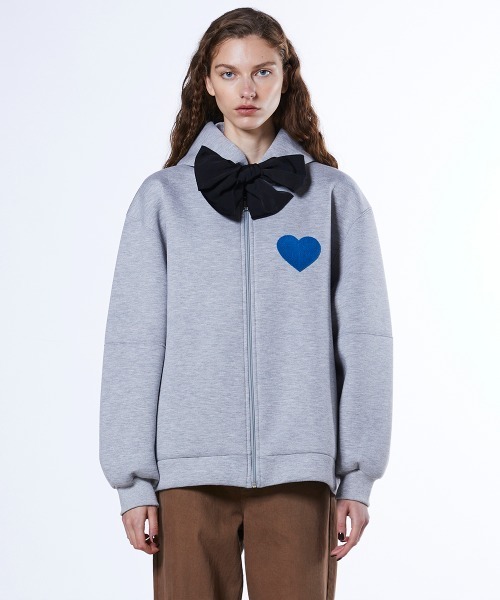 DOUBLE STANDARD CLOTHING | ハートワッペンジップパーカー - Buyee