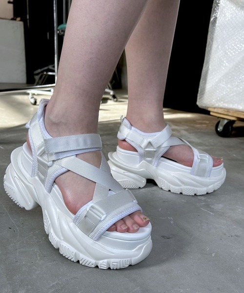 PAGEBOY ステッチソールサンダル 厚底サンダル PAGEBOY 厚底サンダル