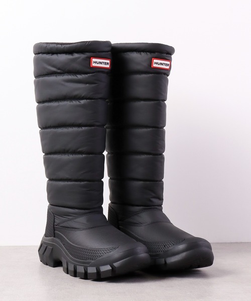 HUNTER | HUNTER パファー トール スノー ブーツ レディース - Buyee