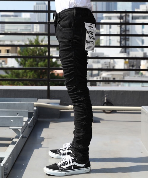 GRANCY】シャーリングダメージデザインコットンパンツ grancy