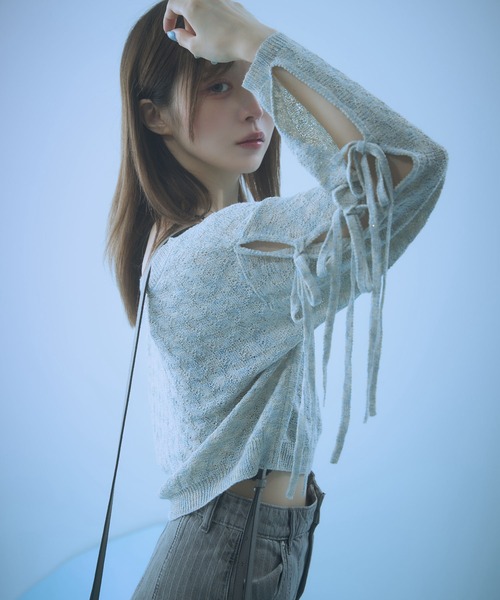 未使用□Audie a Muses□42□ フラワーモチーフスリーブワンピース 