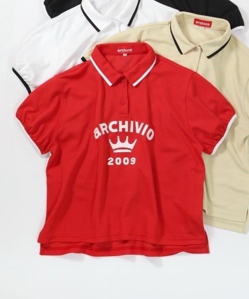 ARCHIVIO 半袖ハイネックトップス ARCHIVIO | <LADIES>ハイネックロゴUV速乾プルオーバー【2024年