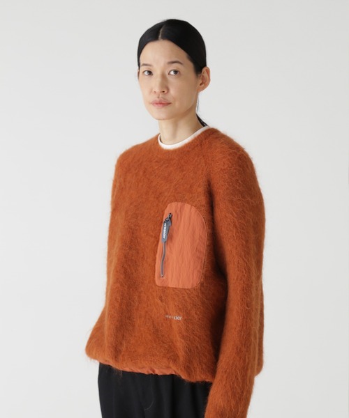 AND WANDER | and wander/アンドワンダー Mohair Wool Sweater 