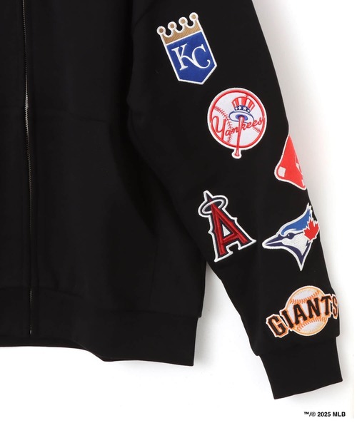 atmos x MLB Patch ジップアップフーディー MLB | atmos x MLB All Teams Patch Zip-up Hooded Sweatshirt