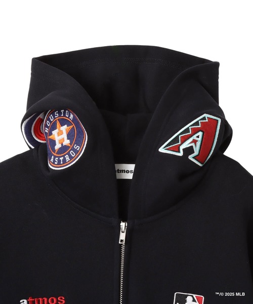 atmos x MLB Patch ジップアップフーディー MLB | atmos x MLB All Teams Patch Zip-up Hooded Sweatshirt