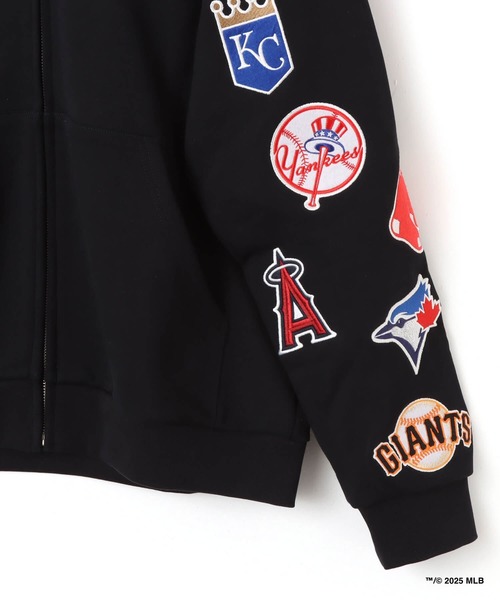 MLB | atmos x MLB All Teams Patch Zip-up Hooded Sweatshirt