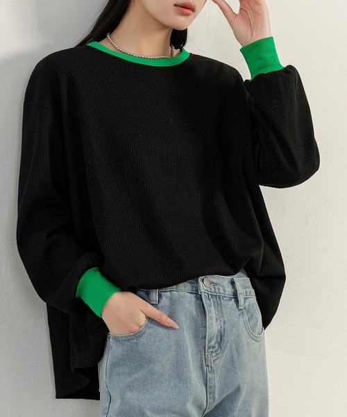 トップス　２枚 Double zipper Tops / Wジップトップス 半袖 シアートップス（T