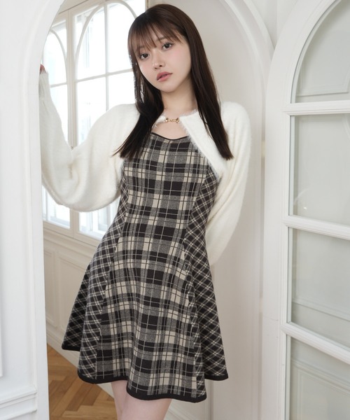 ANUANS | ダブルフェイスニットフレアワンピース - Buyee, an Online