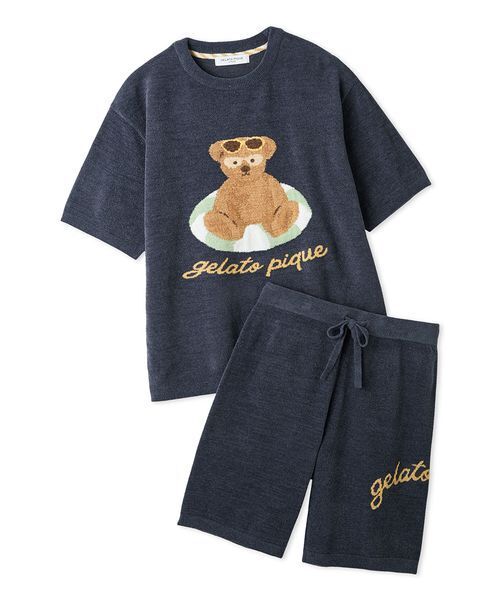 GELATO PIQUE ジャガード半袖 ファッション プルオーバー&ハーフパンツ