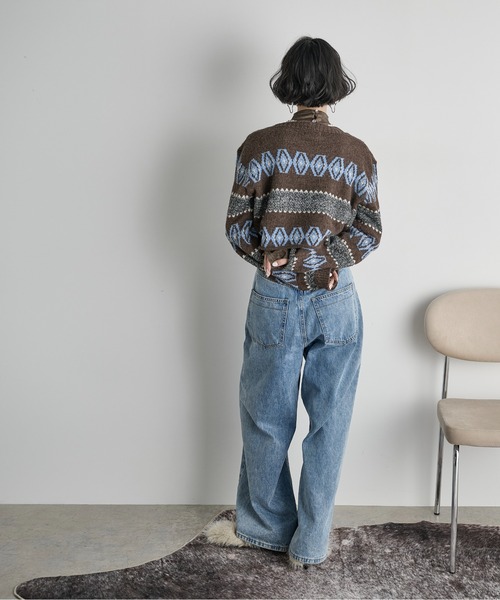 THE YON | エスニックジャガードクロップドニットPO - Buyee, an