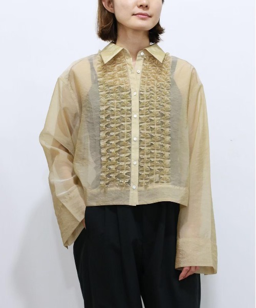 新品タグ付き✨MARILYN MOON モダンシアー2wayスリーブブラウス MARILYN MOON | モダンシアー2ウェイスリーブブラウス - Buyee