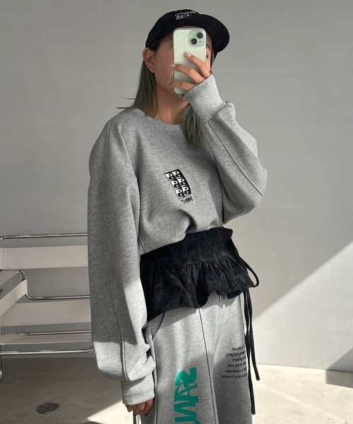 SANSELF | Se オリジナル刺繍ロゴスウェットトップス【SANSeLF 