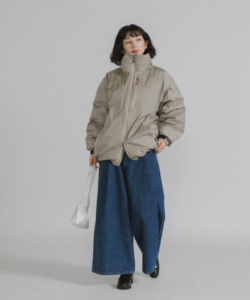 【新品・未使用】ダウンジャケット ピンク・ブラウン・ストライプ・パンツ上下セット 新品・未使用】ダウンジャケット ピンク・ブラウン・ストライプ