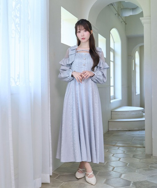 LACE EIMY istoire ブランド古着 eimy ホワイト SWITCHING DRESS