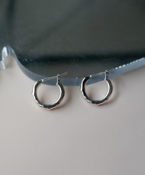 e.m. ヒットフープピアス(小)　両耳　シルバー925 E.M. | 両耳セットヒットフープピアス(小)/レディース/メンズ