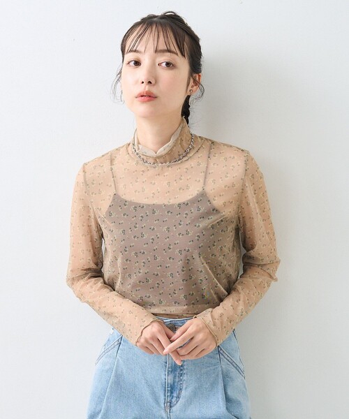 FREAK'S STORE | シアー フラワープリント トップス - Buyee, an