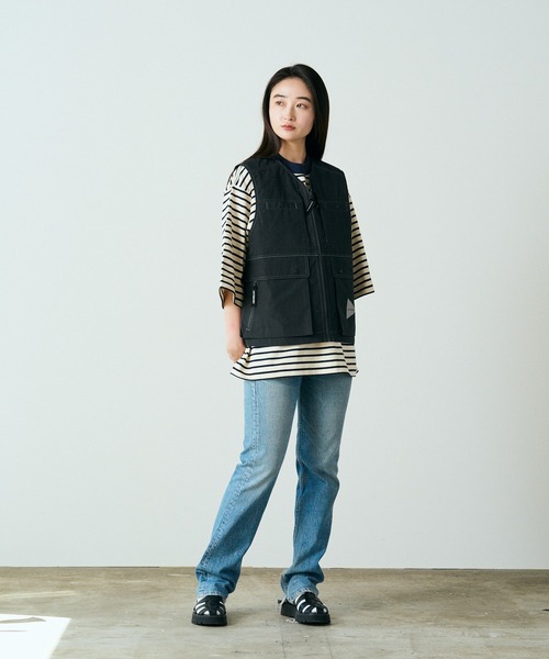 未使用品 and wander ナイロンベスト ジャケット M / 青 2025年最新】アンドワンダー and wande ベストの人気アイテム