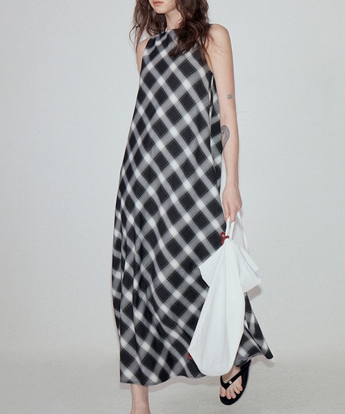 one way NOMAE シャギーボレロロングチェックワンピース シャギーボレロロングチェックワンピース – PARK by one way（パーク