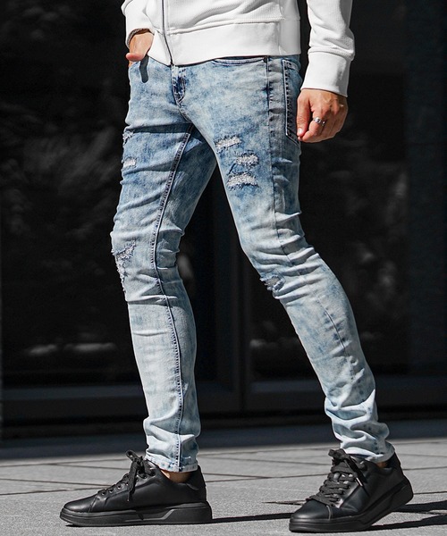 JOKER | 【SOMEDIFF】オリジナルストレッチダメージジーンズ スキニー