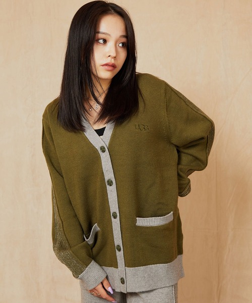 UGGカーディガン（サイズＭ） UGG Australia（アグオーストラリア） 「UGG」 ニットカーディガン M