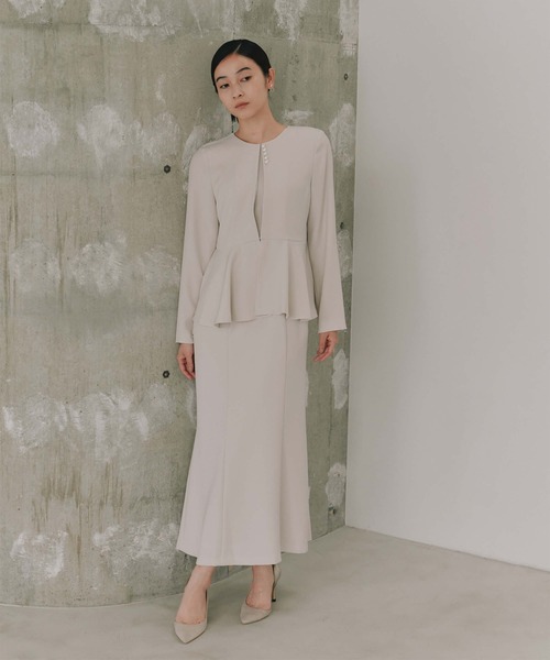 KAENE | パイピングドットドレス 【結婚式 二次会 同窓会 成人式