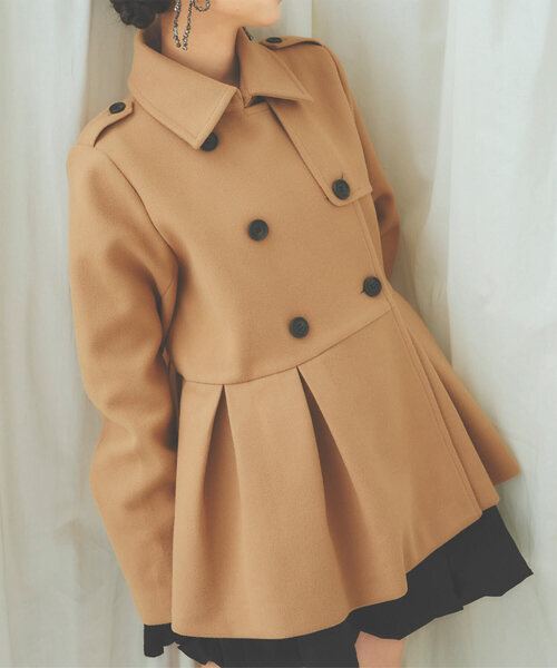 yenn DOUBLE FACE CAPE JACKET キャメル(11月のお休みと yenn DOUBLE FACE CAPE JACKET キャメル(11月のお休みと