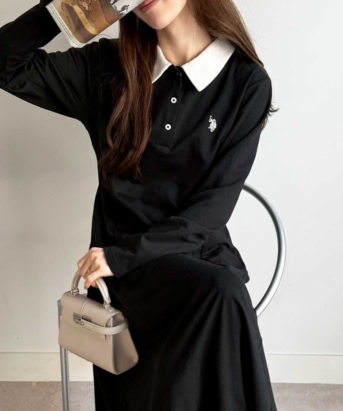 U.S. POLO ASSN. | GeeRA別注【U.S. POLO ASSN.】細見え♪ポロ衿ロング