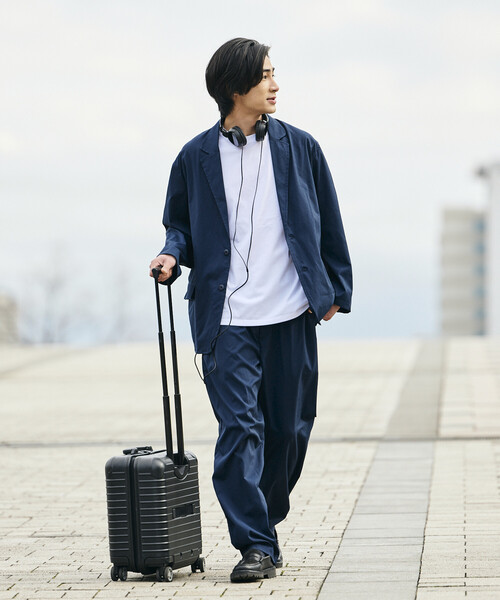 AiRide/エアライド リラックスフィット トラベルセットアップ　ネイビー セール】<UVカット・接触冷感・吸水速乾> AiRide/エアライド